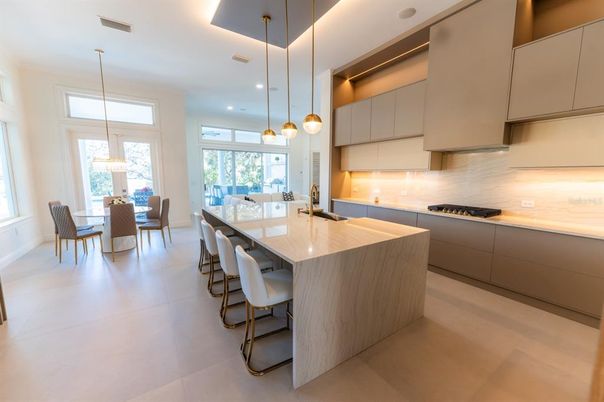 Dining room, Interior, Kitchen, Pendant Lights, Recessed Lighting