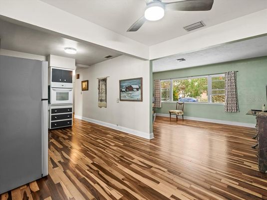 Interior, Kitchen, Wood Texture Flooring