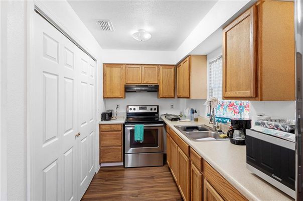 Interior, Kitchen, Wood Texture Flooring