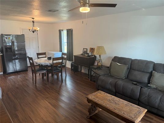 Chandelier, Dining room, Interior, Living room, Wood Texture Flooring