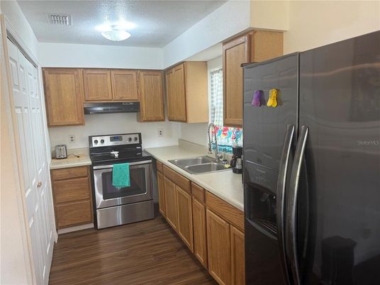 Interior, Kitchen, Wood Texture Flooring