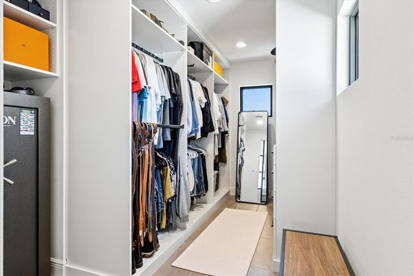 Interior, Recessed Lighting, Walk-in Closets, Wood Texture Flooring