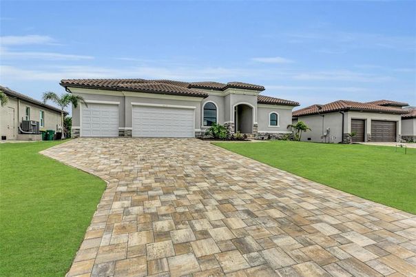Attached, Backyard, Exterior, Facade, Mediterranean