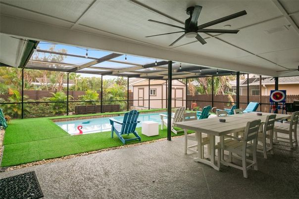 Dining room, Glass Ceilings, Interior, Pool, Sun Room