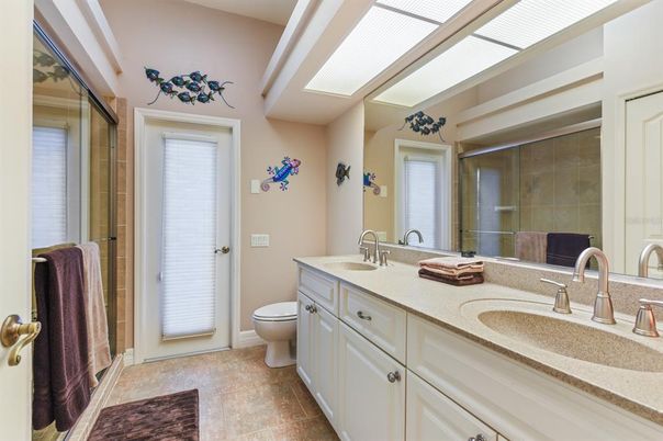 Bathroom, Dual Sink Vanities, Glass Shower, Interior