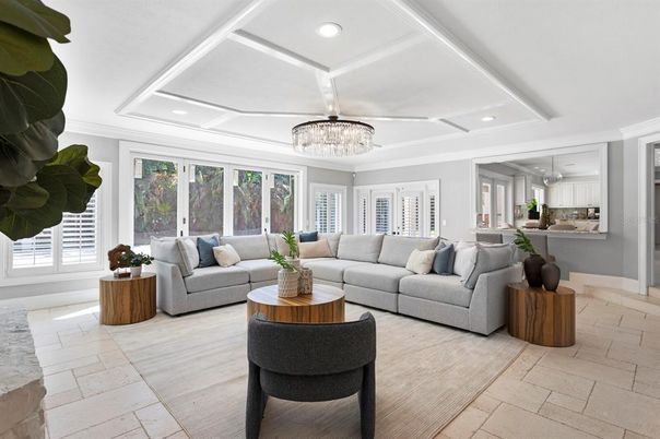Chandelier, Interior, Living room, Recessed Lighting