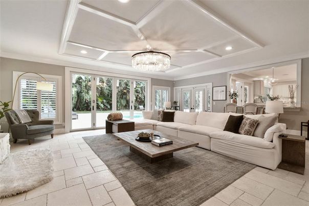 Chandelier, Dining room, Interior, Living room, Recessed Lighting