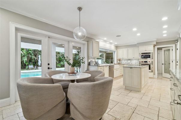 Interior, Kitchen, Pendant Lights, Recessed Lighting, Stainless Steel Appliances
