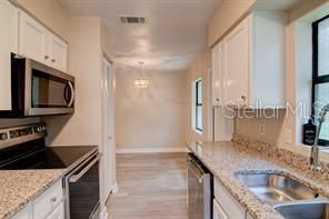Interior, Kitchen, Pendant Lights, Wood Texture Flooring