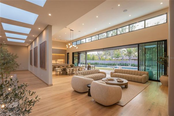 Dining room, Interior, Kitchen, Living room, Pendant Lights, Recessed Lighting, Wood Texture Flooring