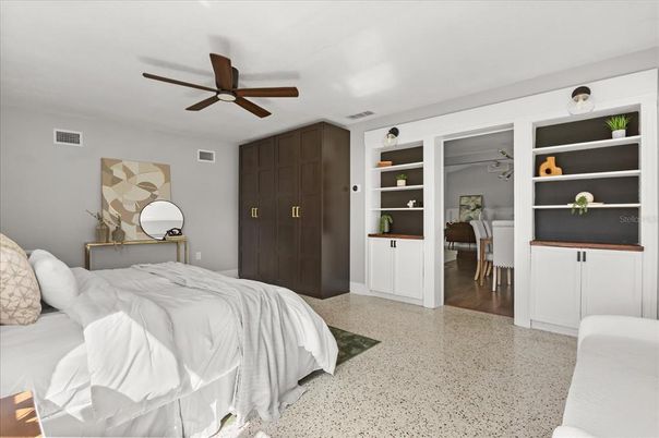 Bedroom, Interior, Wood Texture Flooring