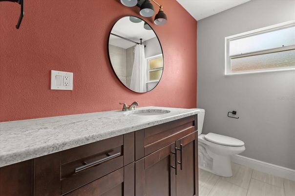 Bathroom, Dual Sink Vanities, Interior, Wood Texture Flooring
