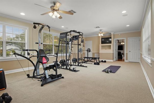 Fitness Equipment, Interior, Recessed Lighting