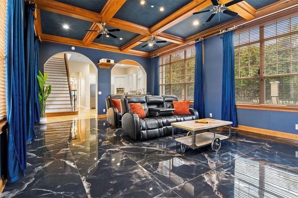 Interior, Living room, Marble, Recessed Lighting