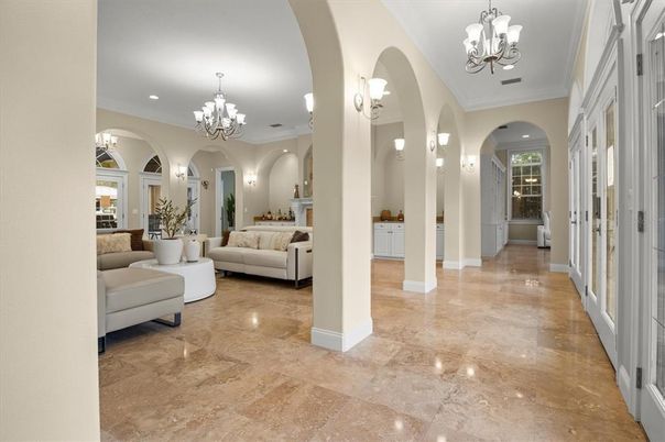 Chandelier, Interior, Recessed Lighting