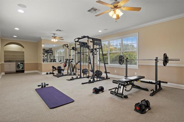 Fitness Equipment, Interior, Recessed Lighting