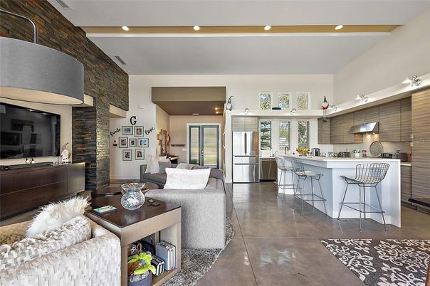 Interior, Kitchen, Living room, Recessed Lighting, Stainless Steel Appliances