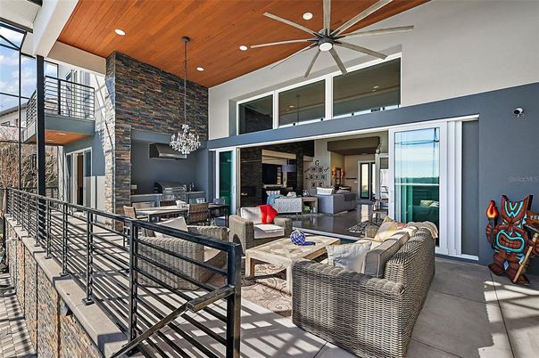 Chandelier, Dining room, Interior, Living room, Recessed Lighting, Wooden Ceilings