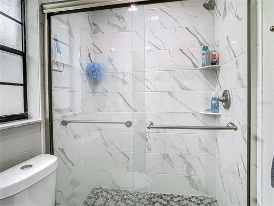 Bathroom, Glass Shower, Interior, Marble Walls