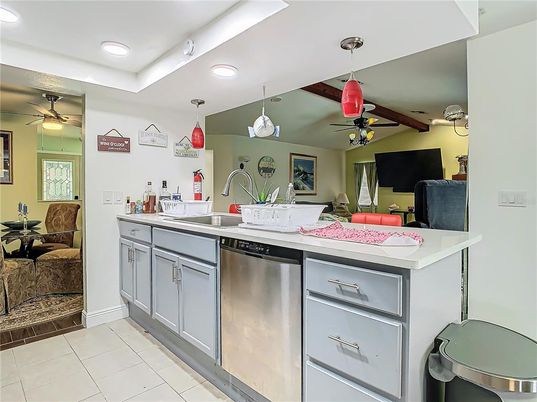 Interior, Kitchen, Pendant Lights, Recessed Lighting, Stainless Steel Appliances