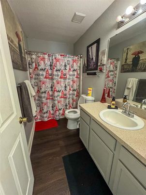 Bathroom, Dual Sink Vanities, Interior, Wood Texture Flooring