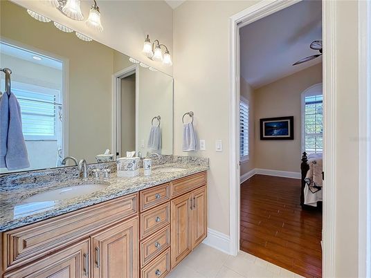 Bathroom, Dual Sink Vanities, Interior, Wood Texture Flooring