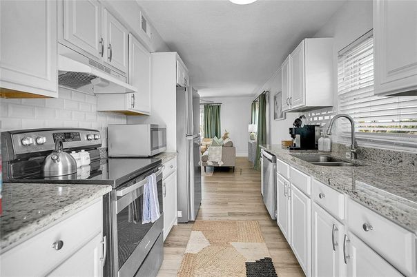 Interior, Kitchen, Wood Texture Flooring