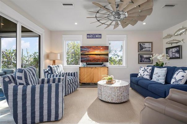 Interior, Living room, Recessed Lighting