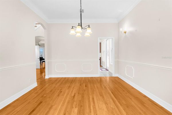 Chandelier, Empty room, Interior, Wood Texture Flooring