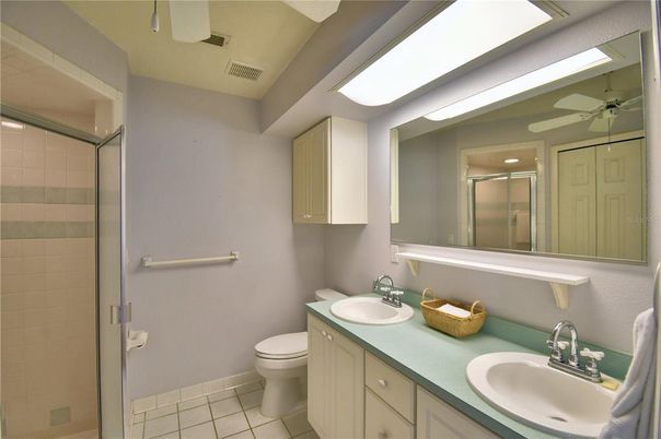 Bathroom, Dual Sink Vanities, Glass Shower, Interior