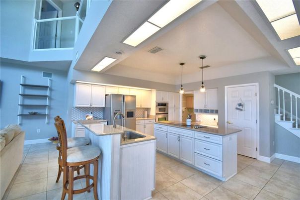 Interior, Kitchen, Pendant Lights, Recessed Lighting, Stainless Steel Appliances