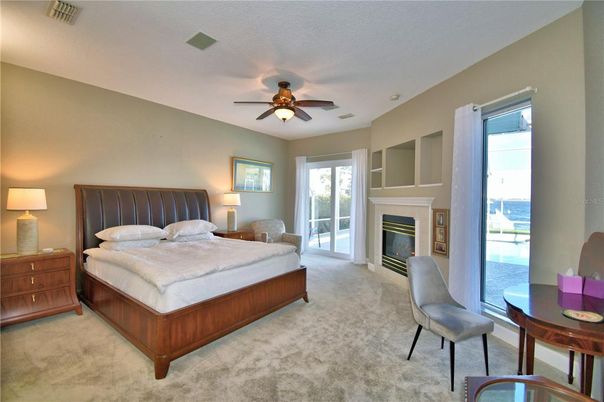 Bedroom, Fireplace, Interior