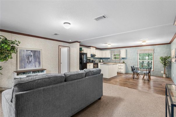 Dining room, Interior, Kitchen, Living room, Wood Texture Flooring