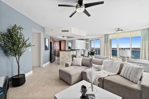 Interior, Kitchen, Living room, Recessed Lighting, Stainless Steel Appliances, Water