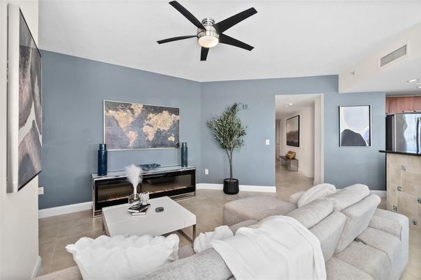 Interior, Living room, Recessed Lighting