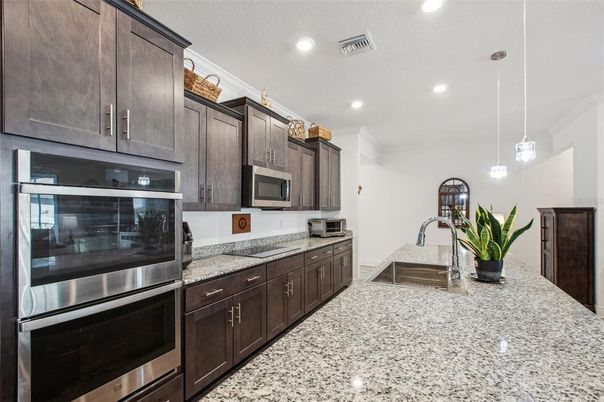 Interior, Kitchen, Pendant Lights, Recessed Lighting, Stainless Steel Appliances