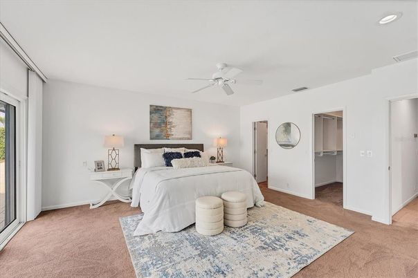 Bedroom, Interior, Recessed Lighting