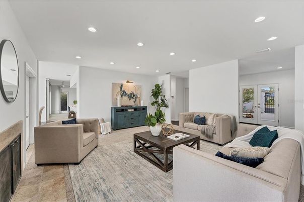 Interior, Living room, Recessed Lighting