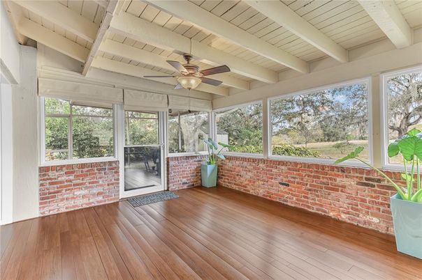 Interior, Sun Room, Wood Texture Flooring