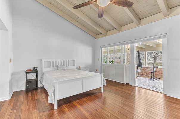Bedroom, Interior, Wooden Beams, Wooden Ceilings, Wood Texture Flooring