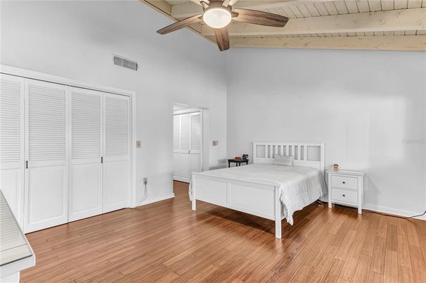 Bedroom, Interior, Wooden Beams, Wooden Ceilings, Wood Texture Flooring