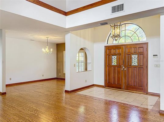 Chandelier, Interior, Wood Texture Flooring