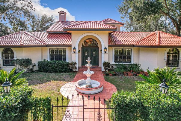 Backyard, Exterior, Facade, Spanish Mediterranean