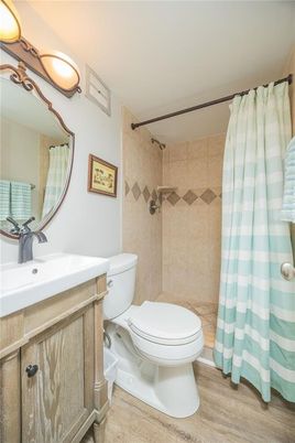 Bathroom, Interior, Wood Texture Flooring
