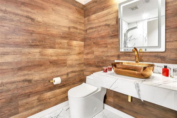 Bathroom, Interior, Marble, Wooden Walls