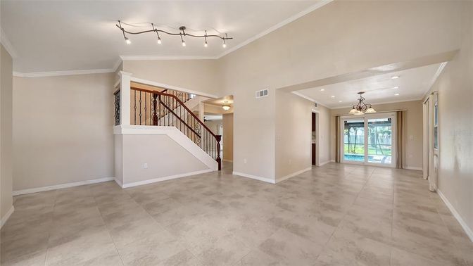 Empty room, Interior, Recessed Lighting