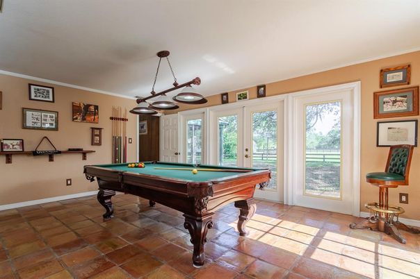 Billiard Table, Game Room, Interior, Pendant Lights