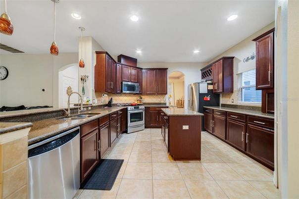 Interior, Kitchen, Pendant Lights, Recessed Lighting, Stainless Steel Appliances