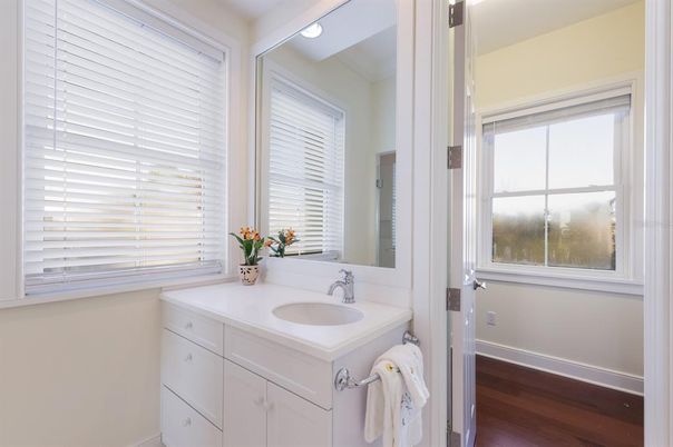 Bathroom, Interior, Recessed Lighting, Wood Texture Flooring