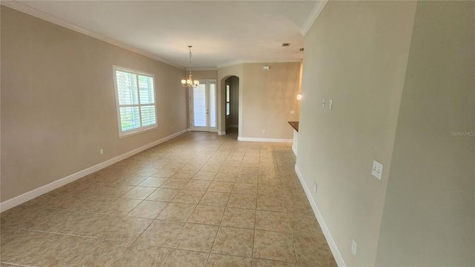 Chandelier, Empty room, Interior, Pendant Lights